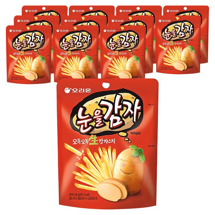 오리온 눈을감자, 56g, 12개