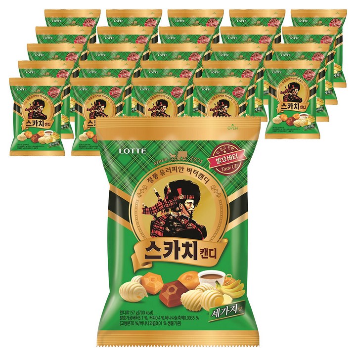 롯데웰푸드 스카치캔디 세가지맛, 157g, 25개