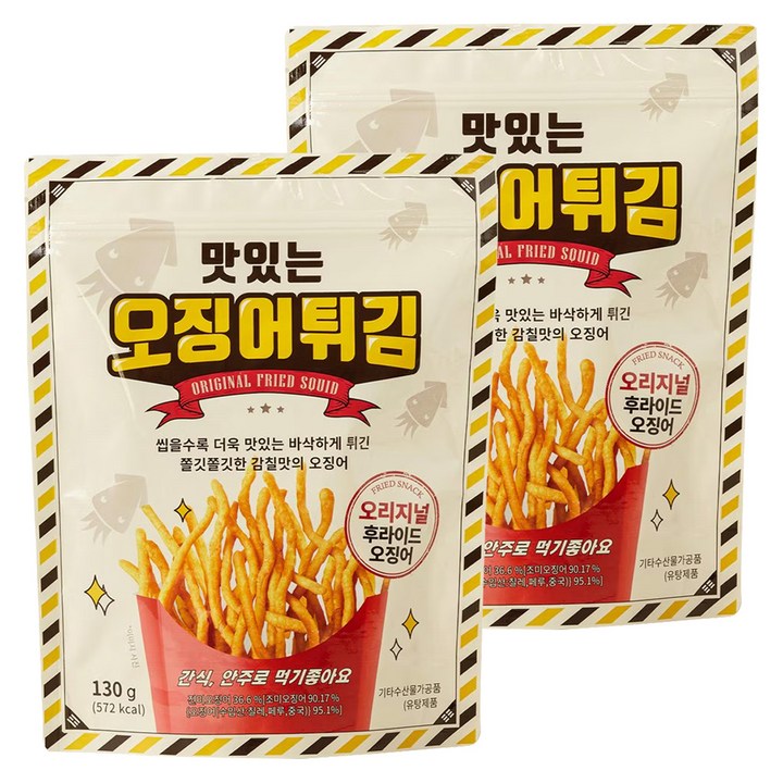 청해명가 맛있는 오징어튀김, 130g, 2개