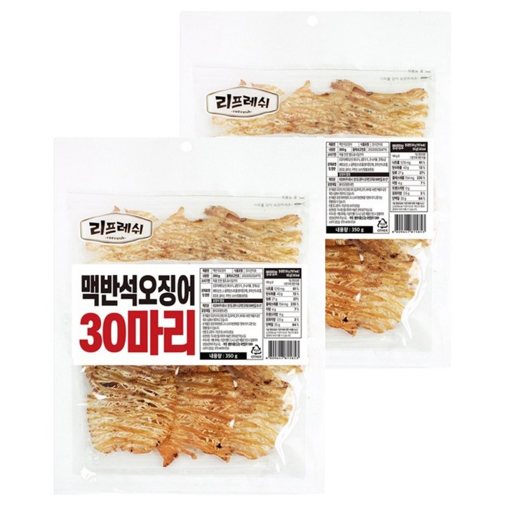리프레쉬 맥반석오징어 30마리, 2개, 350g