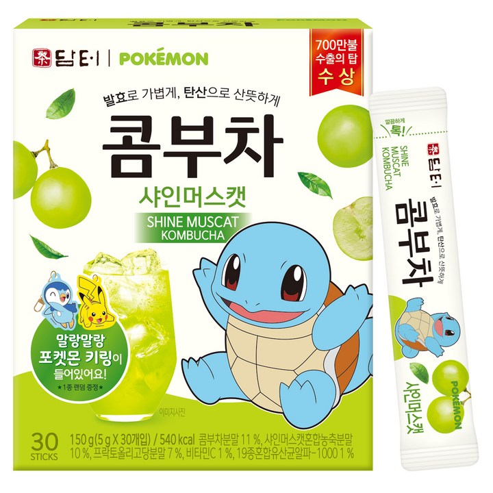 담터 포켓몬 콤부차 샤인머스캣, 5g, 30개입, 1개