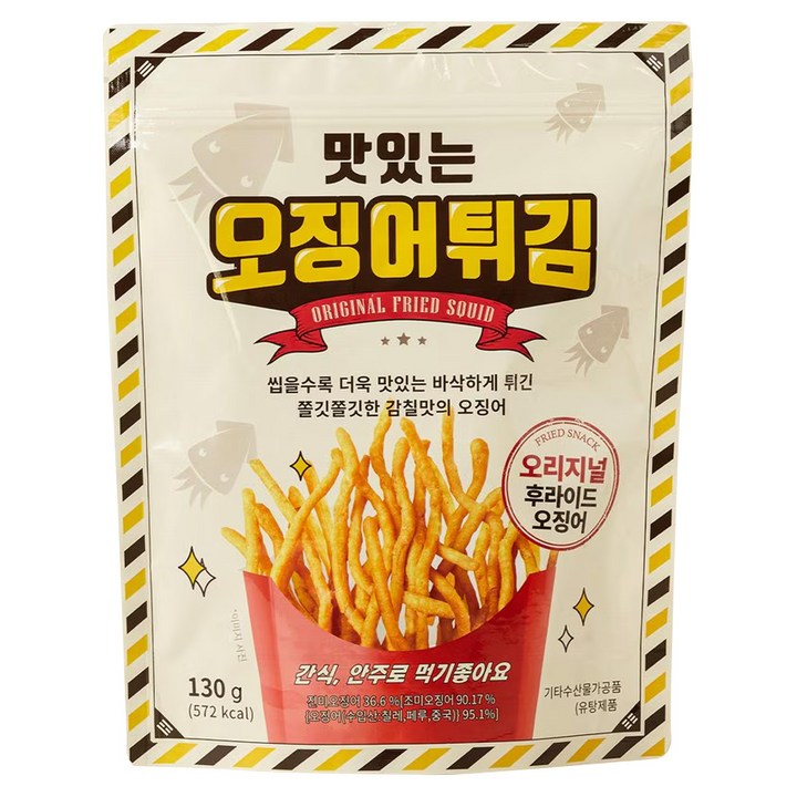 청해명가 맛있는 오징어튀김, 130g, 1개