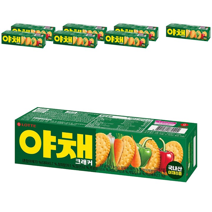 롯데웰푸드 야채 크래커, 83g, 8개