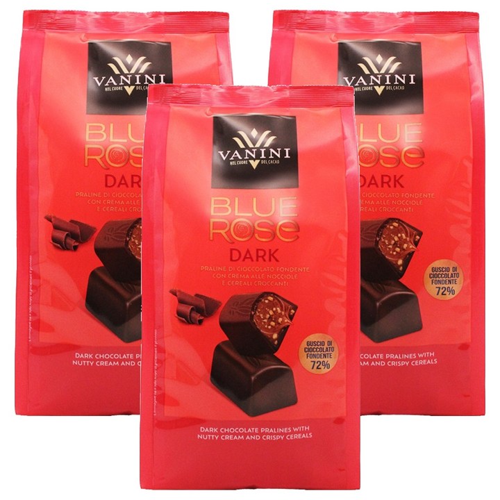 바니니 블루로즈백 다크 초콜릿, 120g, 3개