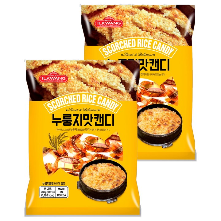 일광제과 누룽지맛캔디, 280g, 2개