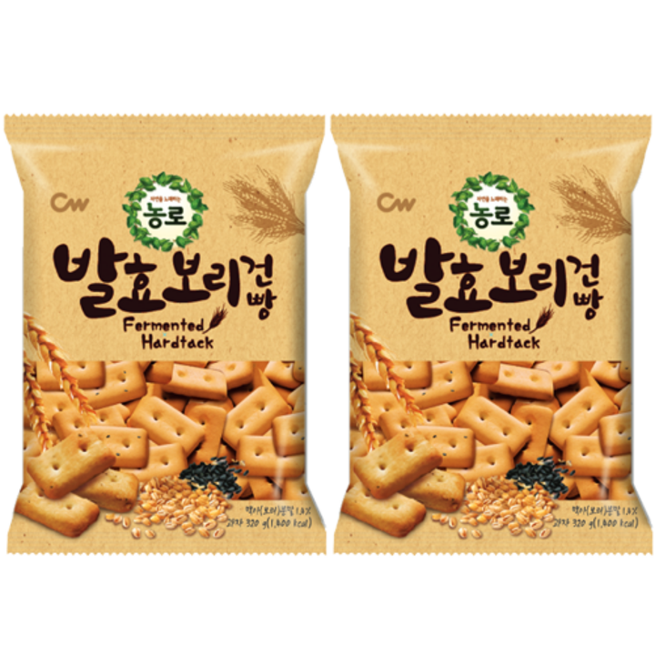 농로 발효 보리 건빵, 320g, 2개