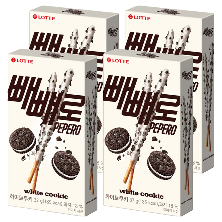 빼빼로 화이트쿠키, 37g, 4개