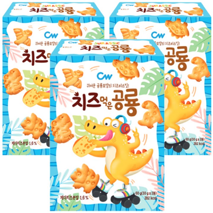 청우식품 치즈먹은 공룡, 60g, 3개