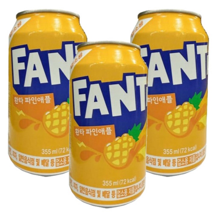 환타 파인애플 업소용, 355ml, 3개