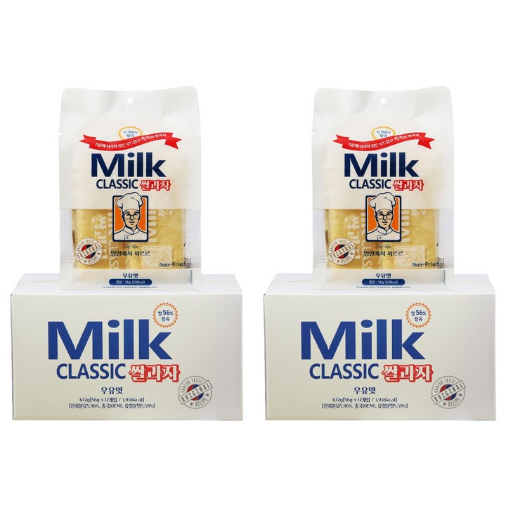 밀크클래식쌀과자 우유맛 12p, 672g, 2개
