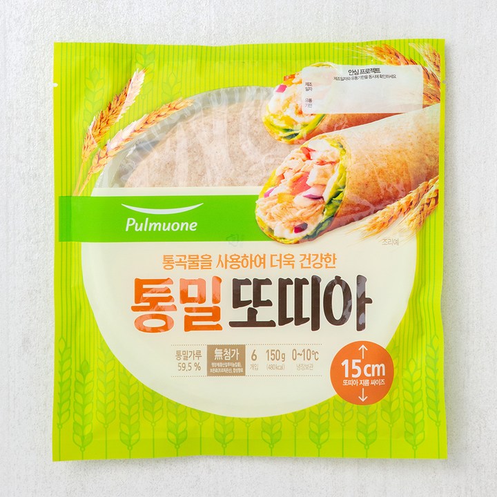 풀무원 통밀 또띠아 지름 15cm, 25g, 6개입, 1개