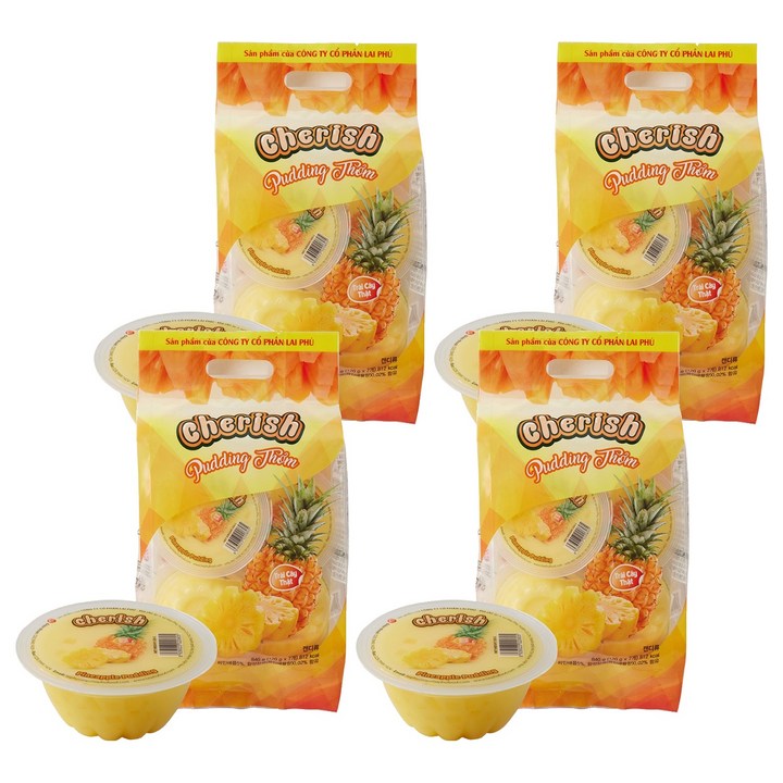 체리쉬 파인애플 푸딩 젤리 7p, 840g, 4개