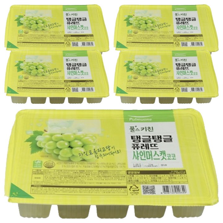 풀스키친 실온 퓨레뜨 샤인머스캣코코 푸딩 20개입, 1kg, 5개