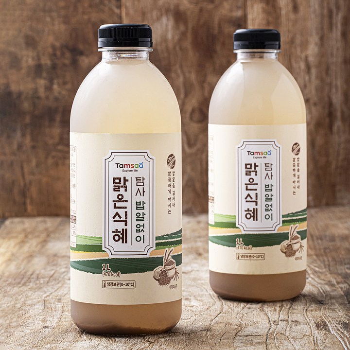 탐사 밥알없이 맑은 식혜, 1L, 2개
