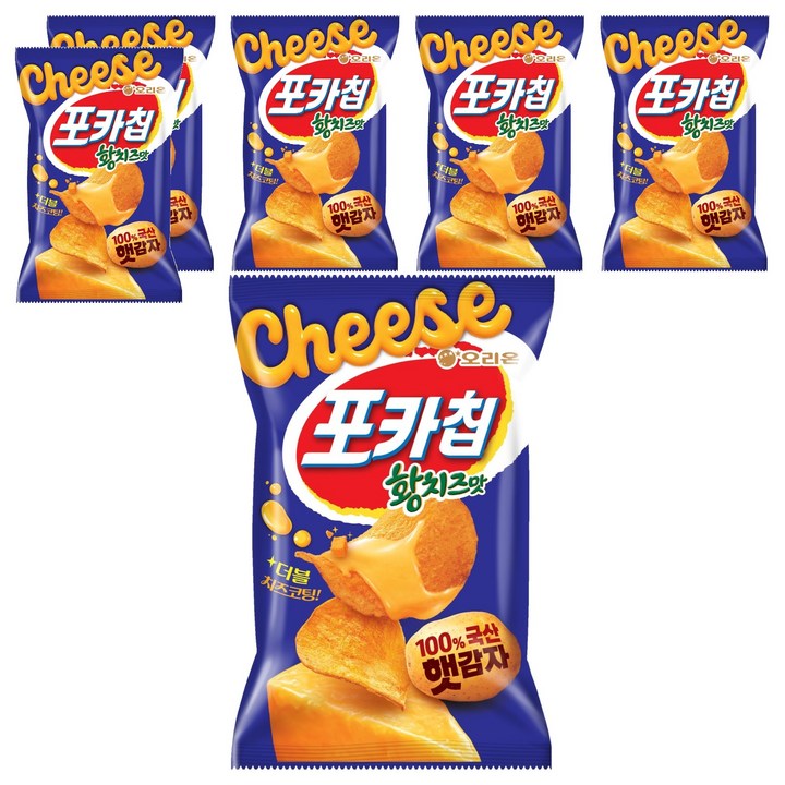 포카칩 오리온 황치즈, 60g, 6개