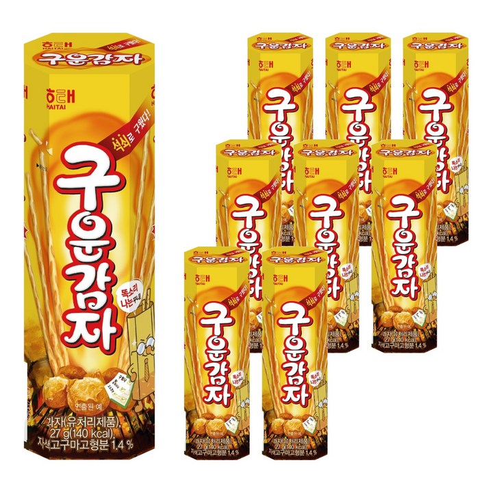 해태제과 구운감자, 27g, 9개