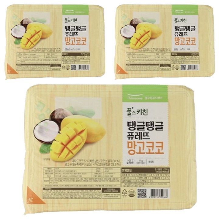 풀스키친 실온 퓨레뜨 망고코코 푸딩 20개입, 1kg, 3개