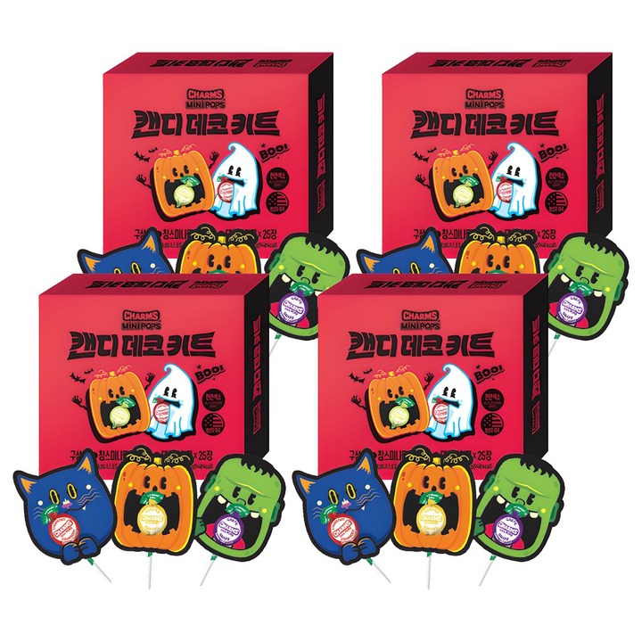 참스 미니팝 캔디데코키트, 250g, 4개