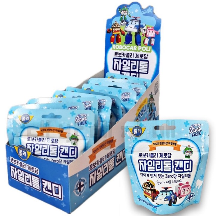 로보카폴리 제로당 캔디, 자일리톨, 40g, 10개
