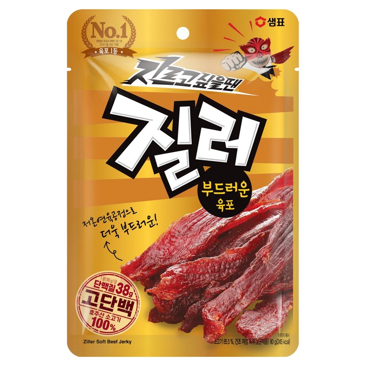 샘표 질러 부드러운 육포, 90g, 1개