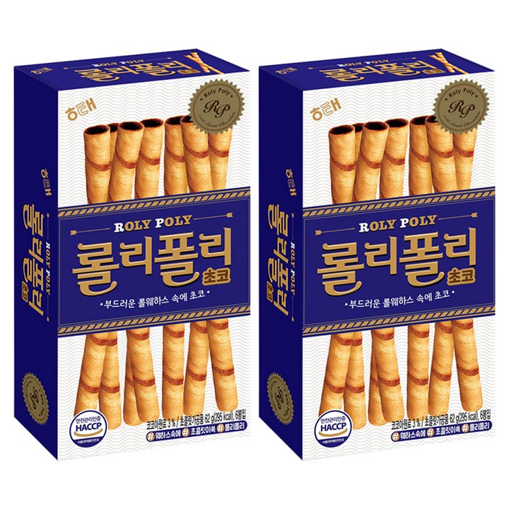 해태제과 롤리폴리 초코, 62g, 2개