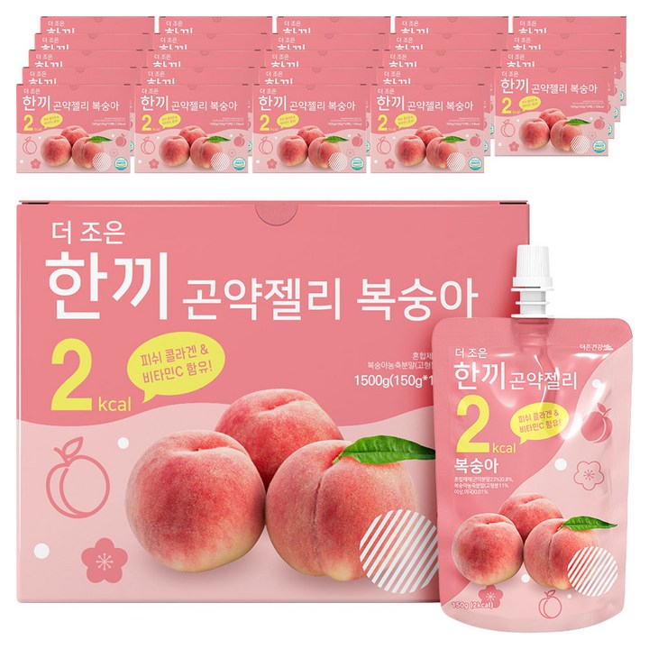 더존건강 더조은 한끼곤약젤리 복숭아 10개입, 1.5kg, 25개