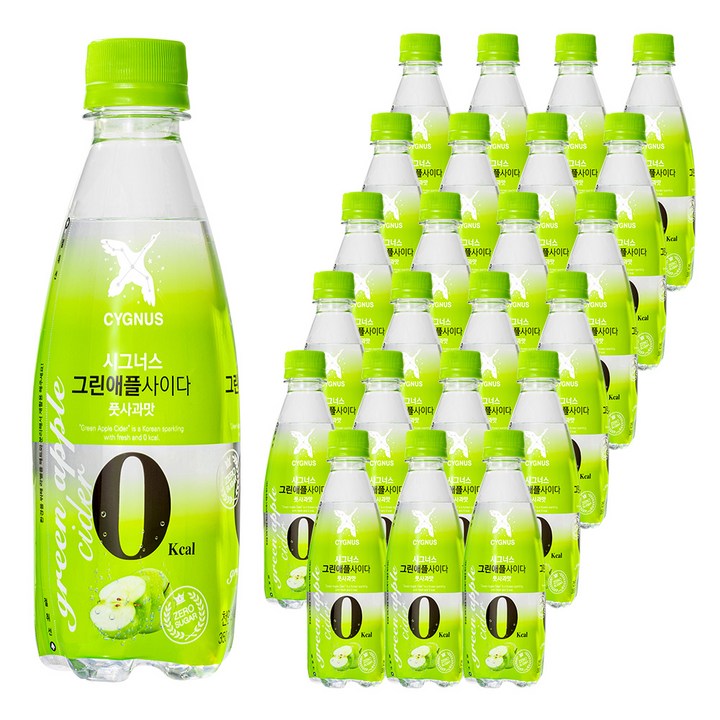 시그너스 그린애플 제로 사이다, 24개, 350ml