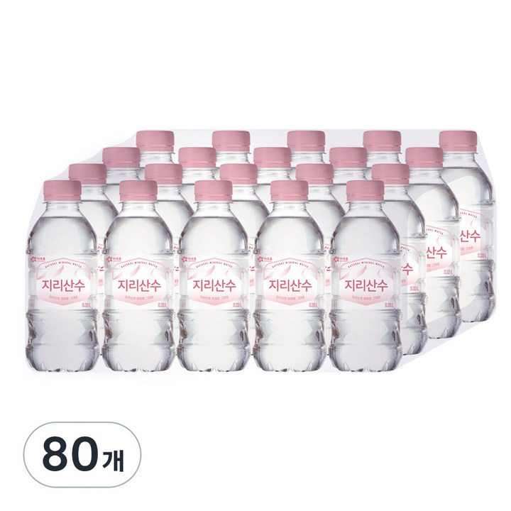 지리산수 무라벨, 330ml, 80개