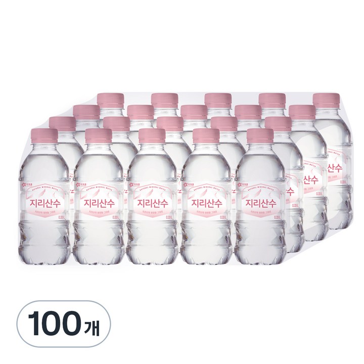 지리산수 무라벨, 330ml, 100개