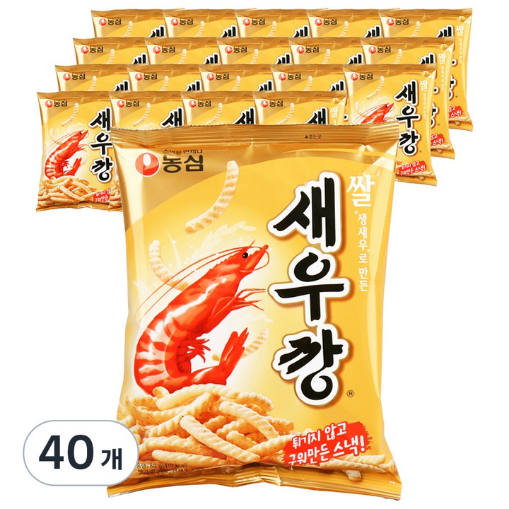 농심 쌀새우깡, 80g, 40개