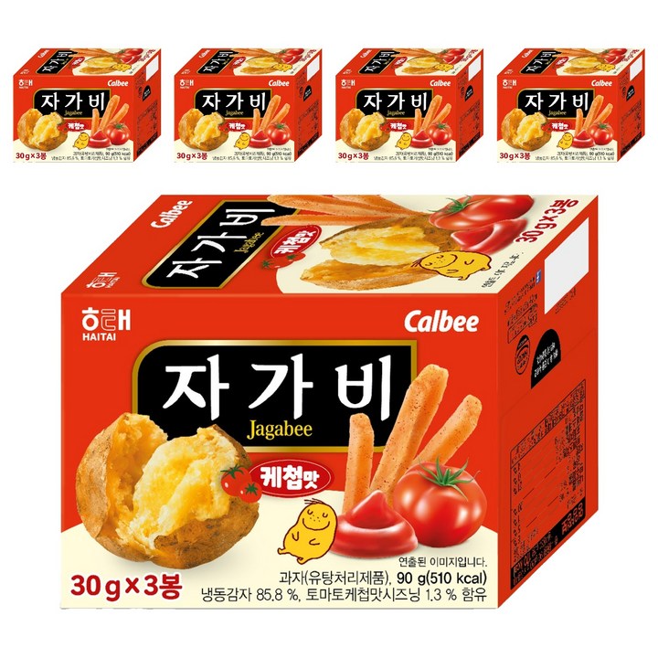 자가비 케첩맛 3p, 90g, 5개