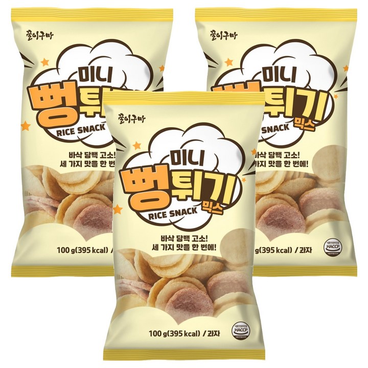 꿀이구마 미니 뻥튀기 믹스, 100g, 3개