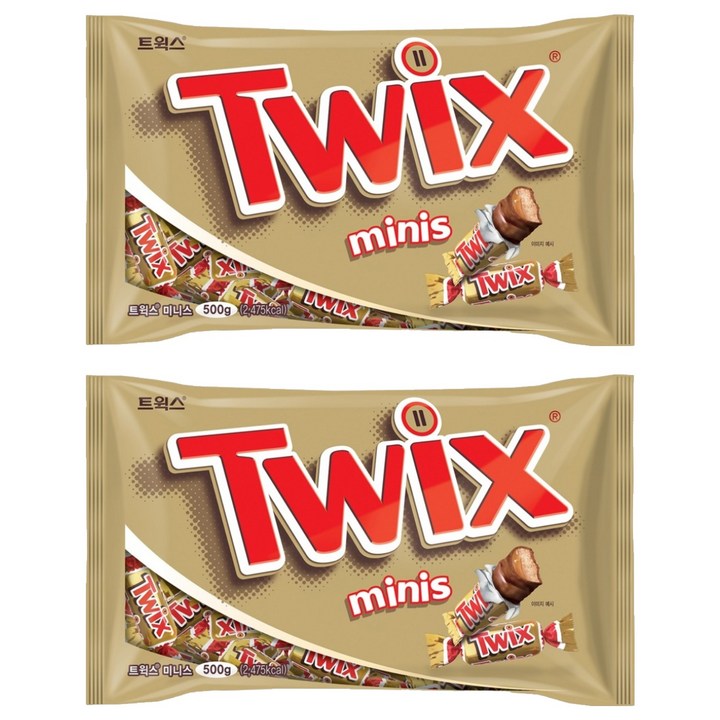 트윅스 미니 초콜릿, 500g, 2개
