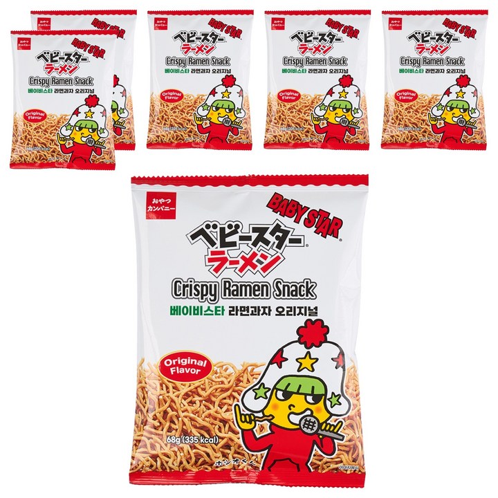 베이비스타 라면과자 오리지널, 68g, 6개