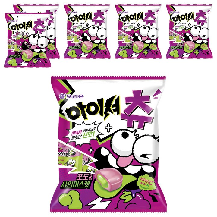 오리온 아이셔츄 포도&샤인머스캣, 193.5g, 6개