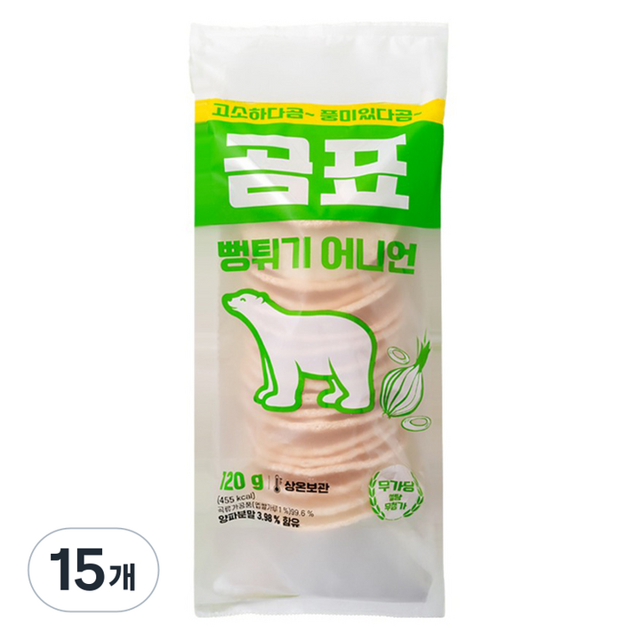 곰표 뻥튀기 어니언, 120g, 15개