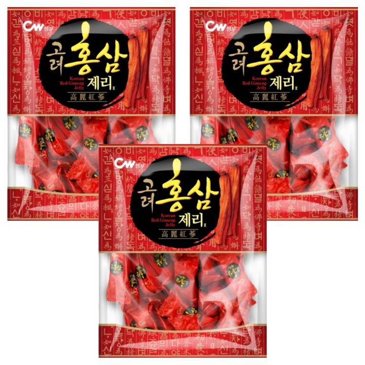 청우식품 고려 홍삼 제리 2, 350g, 3개
