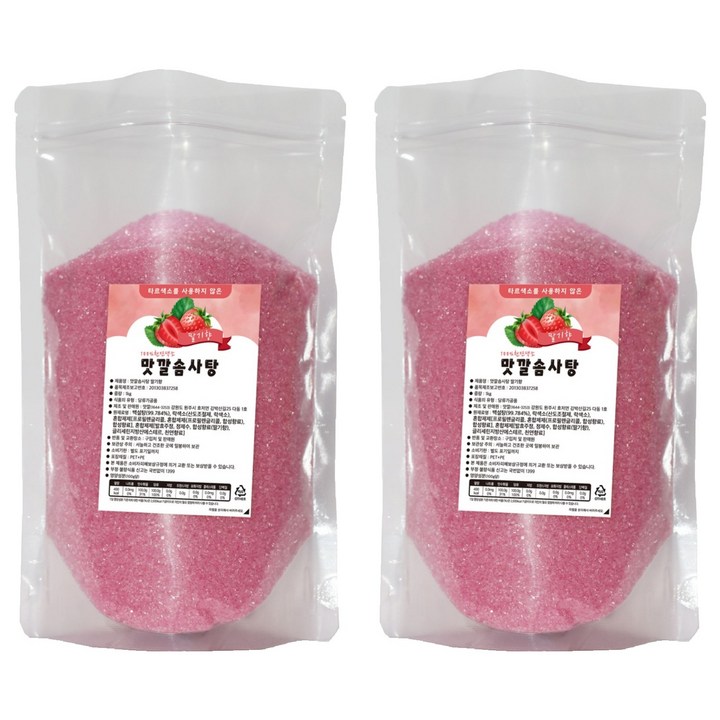 맛깔 솜사탕 설탕 딸기향, 1kg, 2개