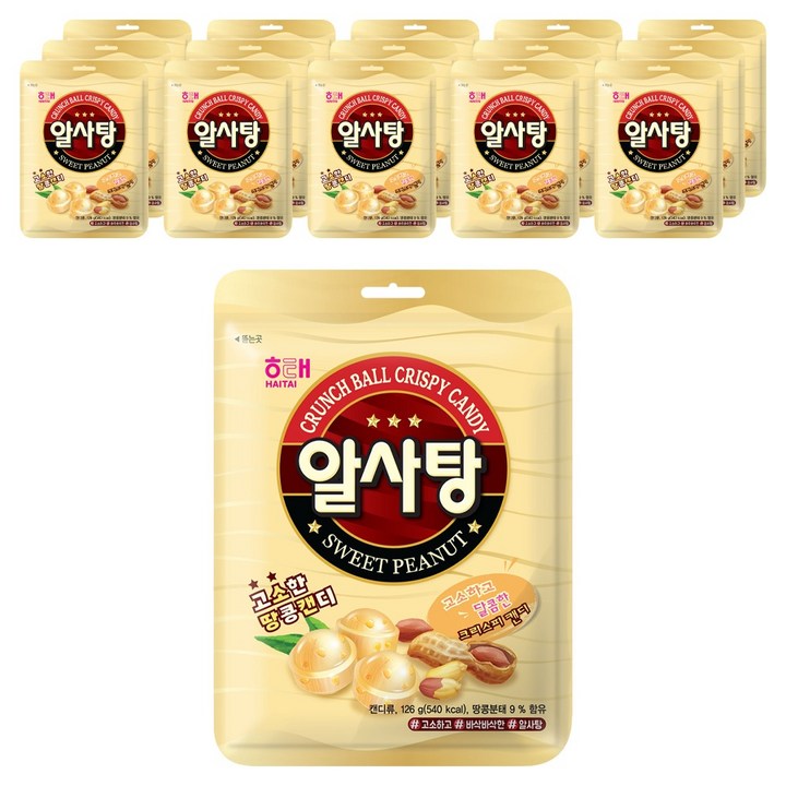 해태제과 알사탕, 126g, 16개