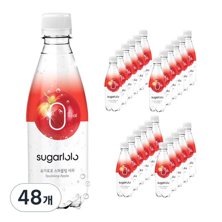 슈가로로 스파클링 사과, 48개, 350ml