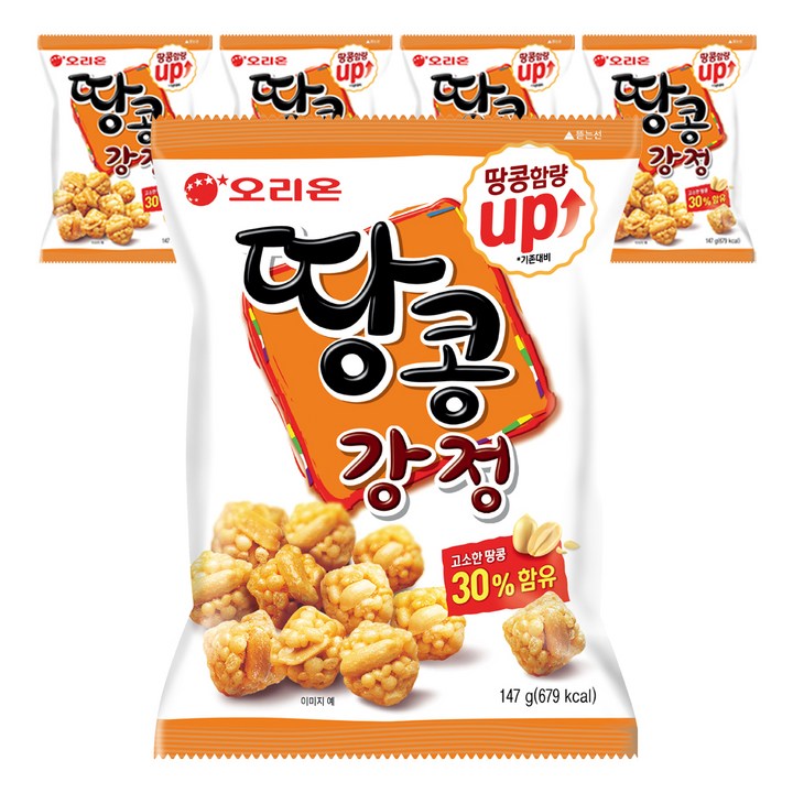 오리온 땅콩강정, 147g, 5개
