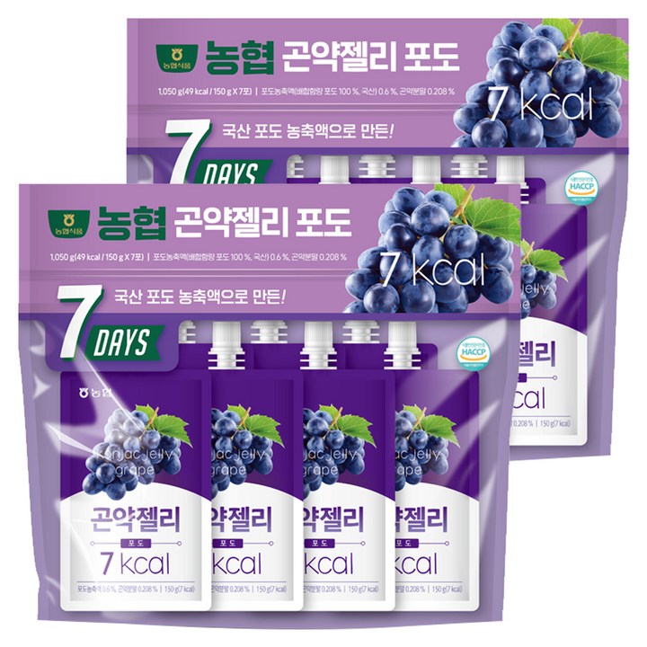 농협식품 곤약젤리 포도, 150g, 14개