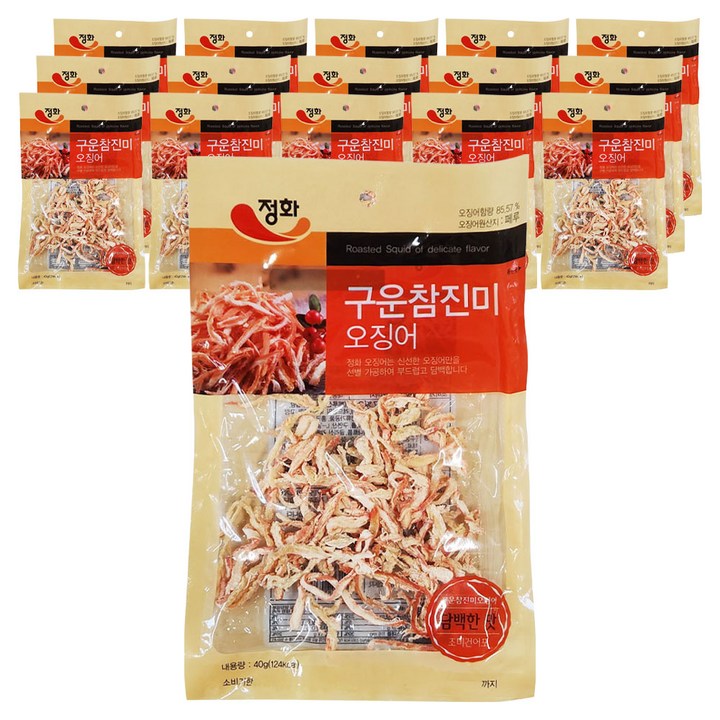 정화식품 구운참진미 오징어, 40g, 16개