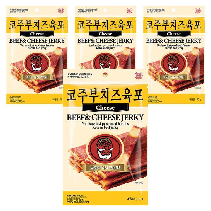 코주부 치즈육포, 70g, 4개