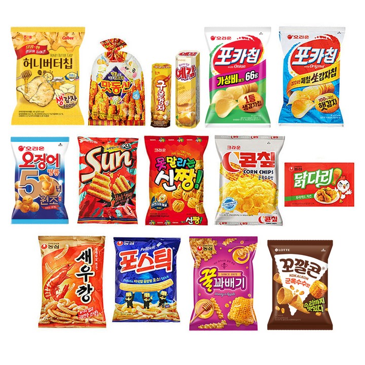스낵 종합세트 15종, 1세트, 66g