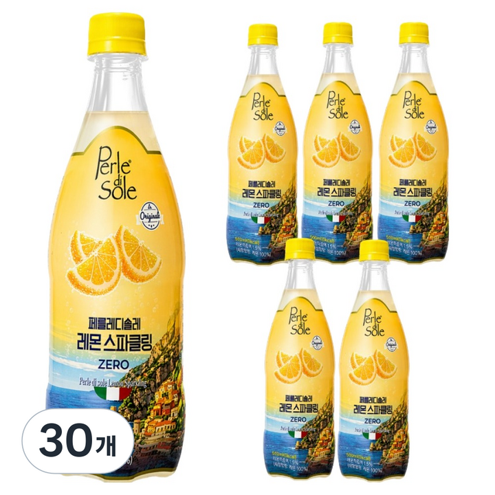 페를레디솔레 레몬 스파클링, 30개, 500ml