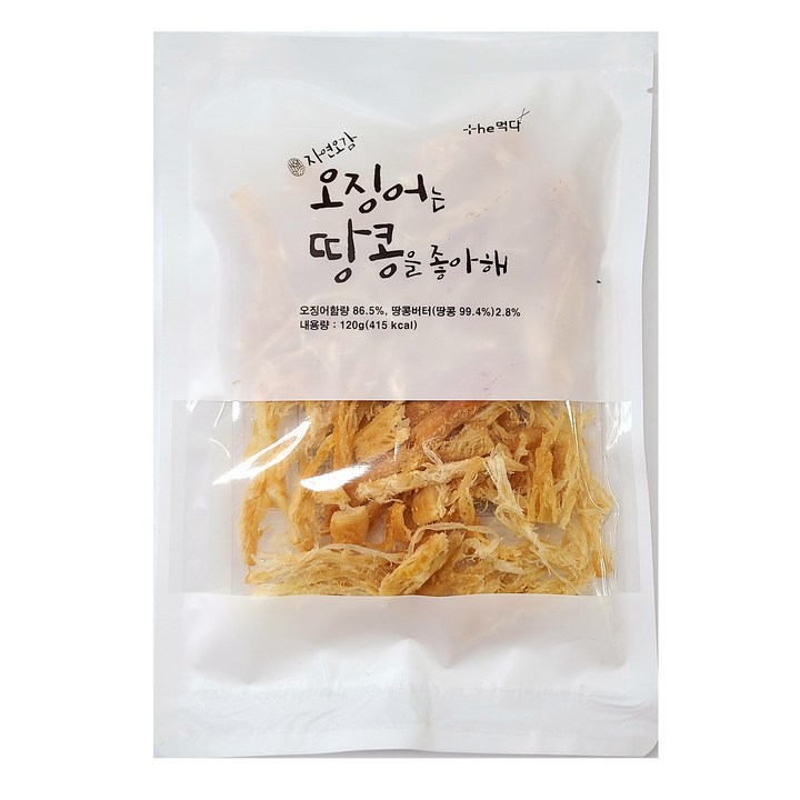 더먹다 자연오감 오징어는 땅콩을 좋아해, 120g, 1개