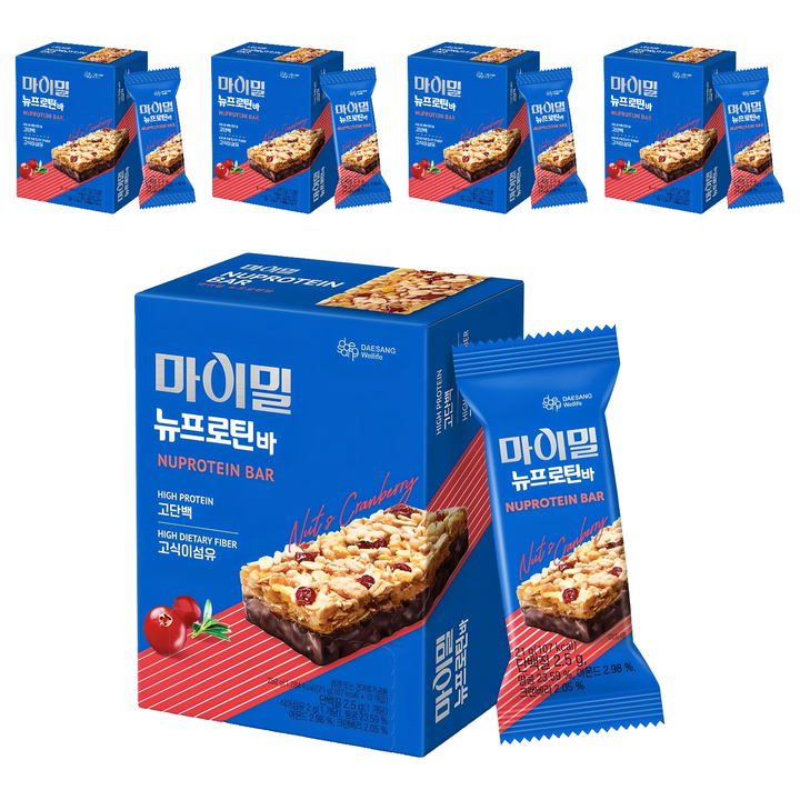 마이밀 정품 뉴프로틴바, 252g, 5개