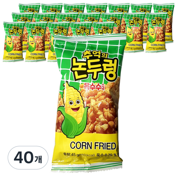 추억의 논두렁 옥수수스낵, 45g, 40개