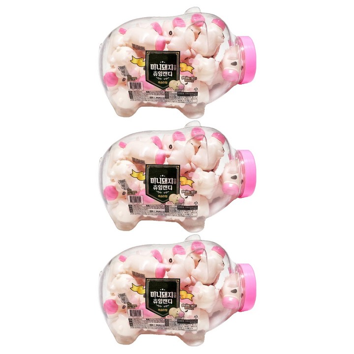 미니 돼지 모양 츄잉 캔디, 240g, 3개
